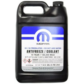 Mopar 50/50 Prediluted Antifreeze Coolant 1 Gallon Ethylene Glycol OAT