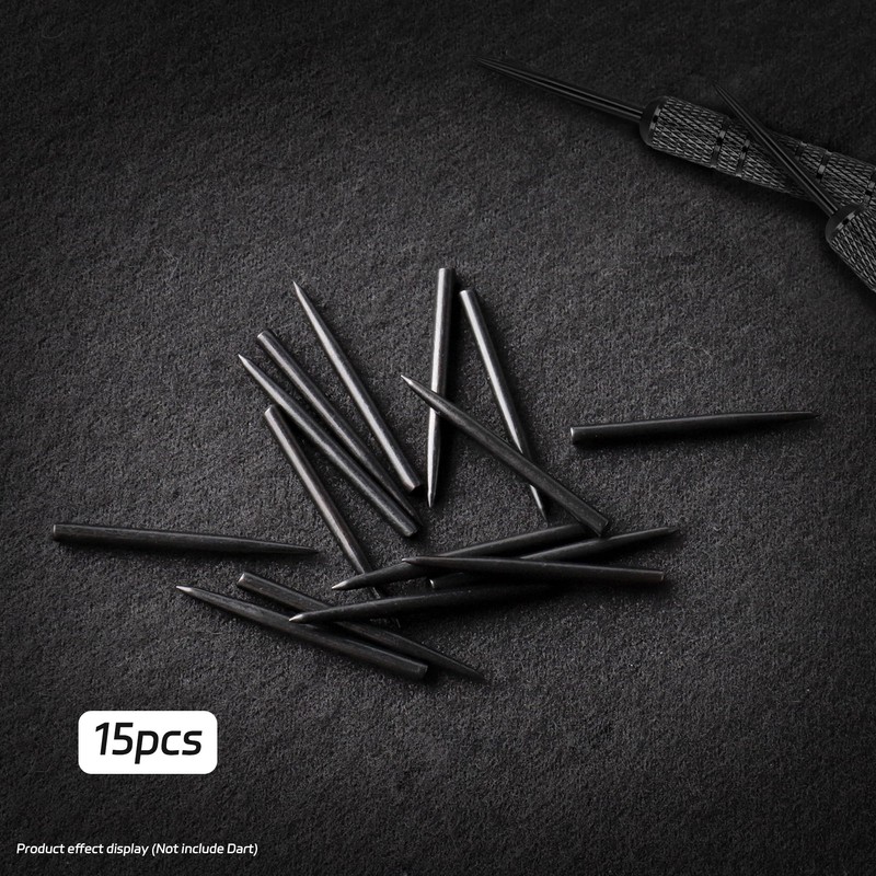 CyeeLife Replacement Steel Dart Points,Length 30mm,15 piece set,Dart accessories,Black