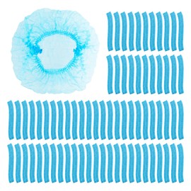 Tabanzhe Disposable Hair Nets- 100PCS Non Woven Mob Caps Breathable Hairnets Covers with Elastic Clip Caps Beauty Hats for Kitchen Salon Catering Cooking Hair Styling
