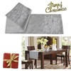 OWENIE Christmas Table Runners, Snowflake Silver Grey Table Runner, Xmas