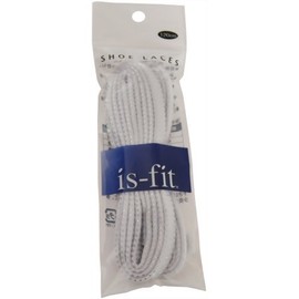 is-fit Shoe Laces RH-4 Glitter Flat 47.2 inches (120 cm), White/Silver