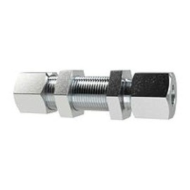 RIEGLER 159226-GSV8SST Straight Bulkhead Fitting, Pipe Outer Diameter 8 mm, Galvanised Steel, Pack of 1