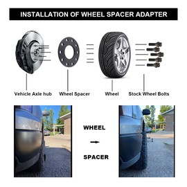 VLAOSCHI Black Forged 6x5 6x120 6x127 Wheel Spacers 1/2 Inch (12mm) Compatible with Chevy GMC 6 Lug for 2002-2009 Trailblazer | 2015-2022 Colorado | 2018-2022 Traverse | 2002-2009 Envoy - Pack of 2