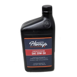 Henry's Pack of 2 H3054905 SAE 20W-50 Synthetic Blend Engine Oil Quart and Fuel Treatment