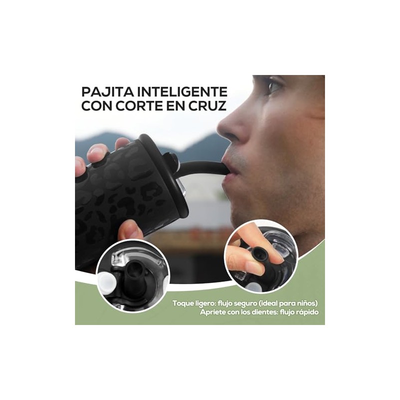 Termo Doble Pico, 24H Frío Acero Inoxidable 25OZ Instinto Real