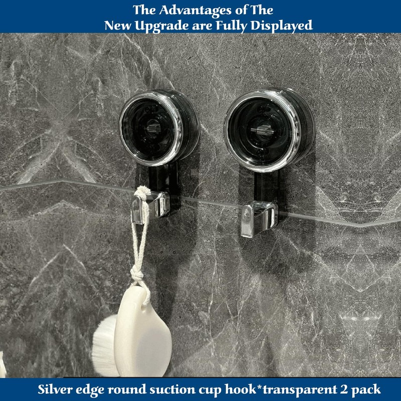 Jamniya Suction Cup Towel Bar, Adhesive with 2 Hooks for