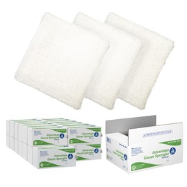 Dynarex Advantage Woven Gauze Sponges 3" x 3" - Non-Sterile 12-Ply Absorbent Cotton Gauze Pads for Wound Dressing - 200-Count Box, 20 Boxes per Bulk Case