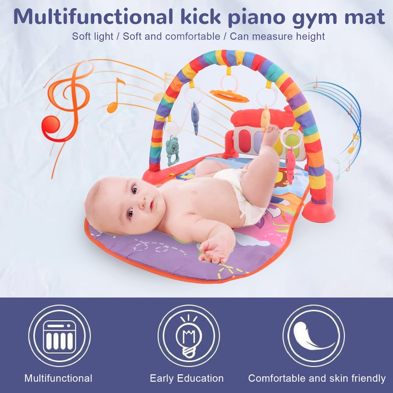 Baby Gym Playmat Piano Improve Motor Skill Sensory Stimulation Learning