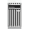 Black Striped Plastic Tablecloth, 108" x 54"