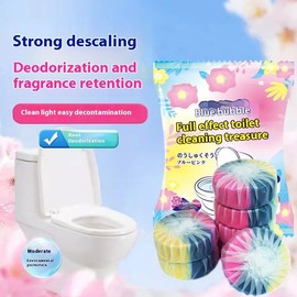 SLTG2020 8pcs Blue Bubbles Toilet Cleaner ，Bathroom Toilet Tank Cleaner，Blue Clean Bubbles,Strong Detergent Ability,Long-lasting 300 brushes