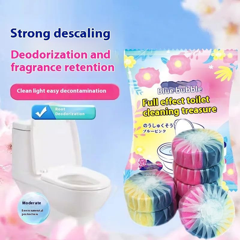 SLTG2020 8pcs Blue Bubbles Toilet Cleaner ，Bathroom Toilet Tank Cleaner，Blue