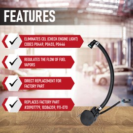 Vapor Canister Purge Valve Solenoid- Replaces 20907779, 911-070, 10386359, CVS10, PV427 - Compatible with Chevy, GMC, Hummer and Isuzu - Colorado, Canyon, H3, i-280, i-350, 2.8L, 2.9L, 3.7L, 5.3L