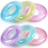 ShinyRelief 6 Pcs Inflatable Pool Floats 32''Macaron Swim Inner Tube