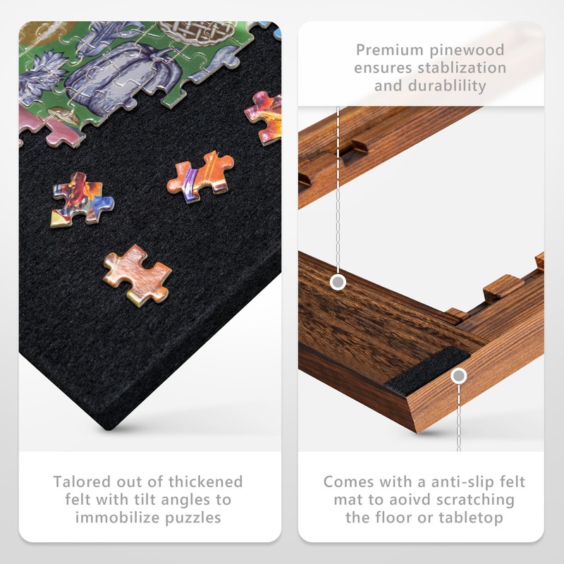 Tektalk Foldable Jigsaw Puzzle Board with 3 angle adjustable Bracket
