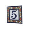 Spanish Floral Designed Ceramic Letter Tiles House Number Tiles and