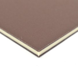 BuyPlastic King ColorCore Plastic Sheet 1/4" x 12" x 24" Brown-Tan-Brown Color Core, HDPE Board, High Density Polyethylene Panel
