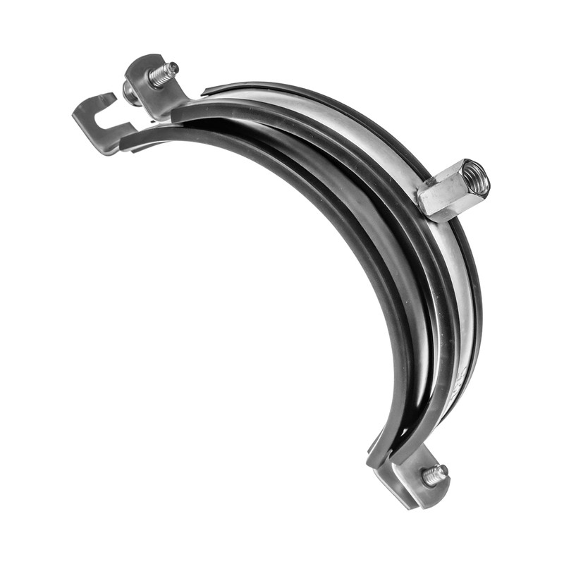 HVAC OV 6" Inch Galvanized Steel Duct Clamp with Rubber