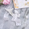 sourcing map 50Pcs 90 Degree Plastic Corner Braces, 20x15x20mm Nylon