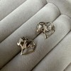 9ct Yellow Gold Mum Stud Earrings | With Andralok Clasp,