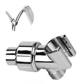 Handheld Shower Head Holder with Solid Brass Ball Joint, Adjustable Shower Head Holder, Adjustable Shower Arm Mount for Connecting Shower Arm and Shower Hose, Shower Head Connector