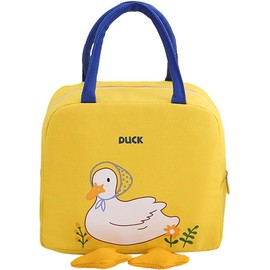 Bolsa Almuerzo Grande Con Lindo Pato Y Pies, Lonchera Termica