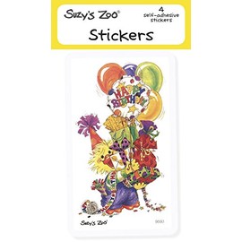 Suzy's Zoo Stickers 4-pack,Happy Birthday! 10140