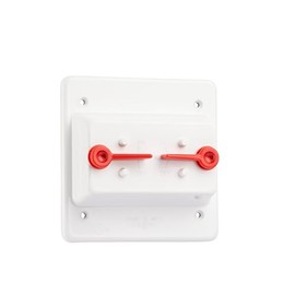 Sealproof Weatherproof Toggle Switch 2-Gang Outlet Cover, Nonmetallic, UL Listed, White