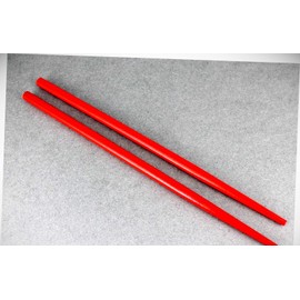 Perfect Hairstyle with Our Hair Accessories - Red Hair Sticks Painted Solid Color Wood Chop Picks Pins Accessory 7" Long Fashionable Hair Accessory Hair Jewelry Accessories for Lady Women