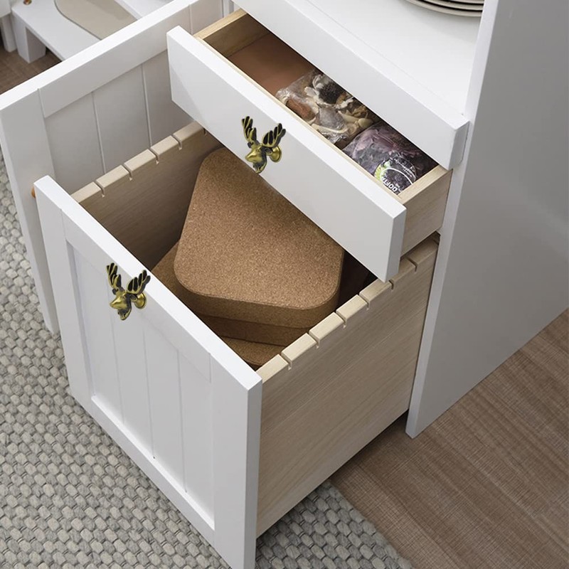 brandname SCRTB Deer Head Knobs 4 Pcs Cute Deer Head