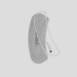 Bona Fide Beauty Ergonomic Moon Nail File (Clear) Grit in The Groove. Etched Glass File Made in The Czech Republic, Curve File with Large Gripping Surface.