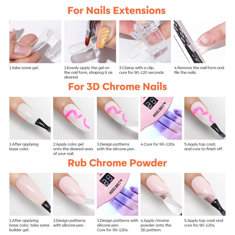 MODELONES Solid Builder Gel, 3D Sculpture Nail Gel, 15 g