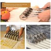 Adjustable Pastry Cutter, 5 Wheel Stainless Steel Dough Divider,Non-stick coating