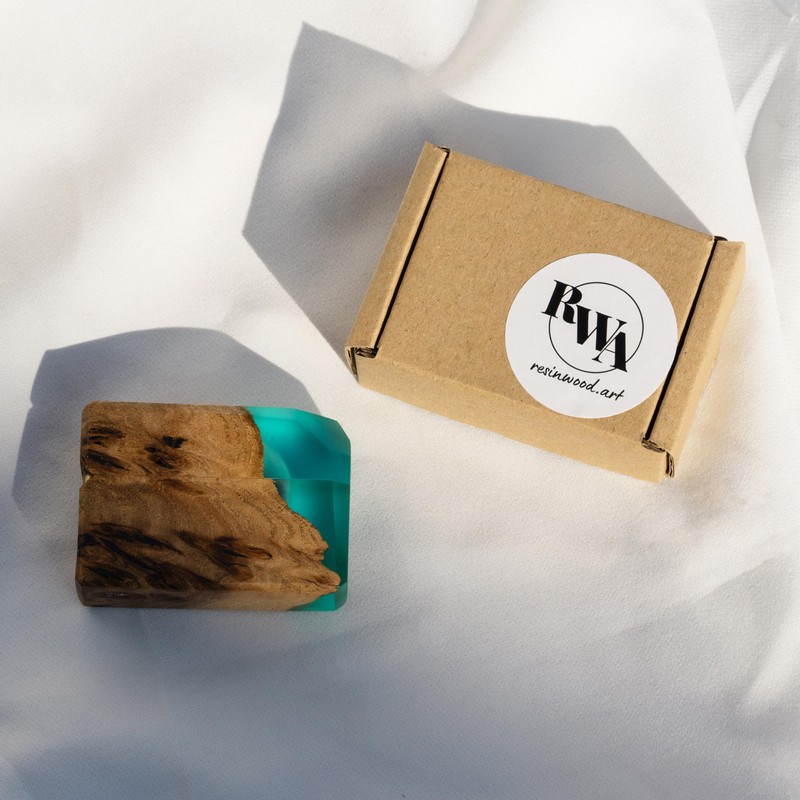 RWA Engagement Ring Box - Premium Slim Ring Boxes Epoxy