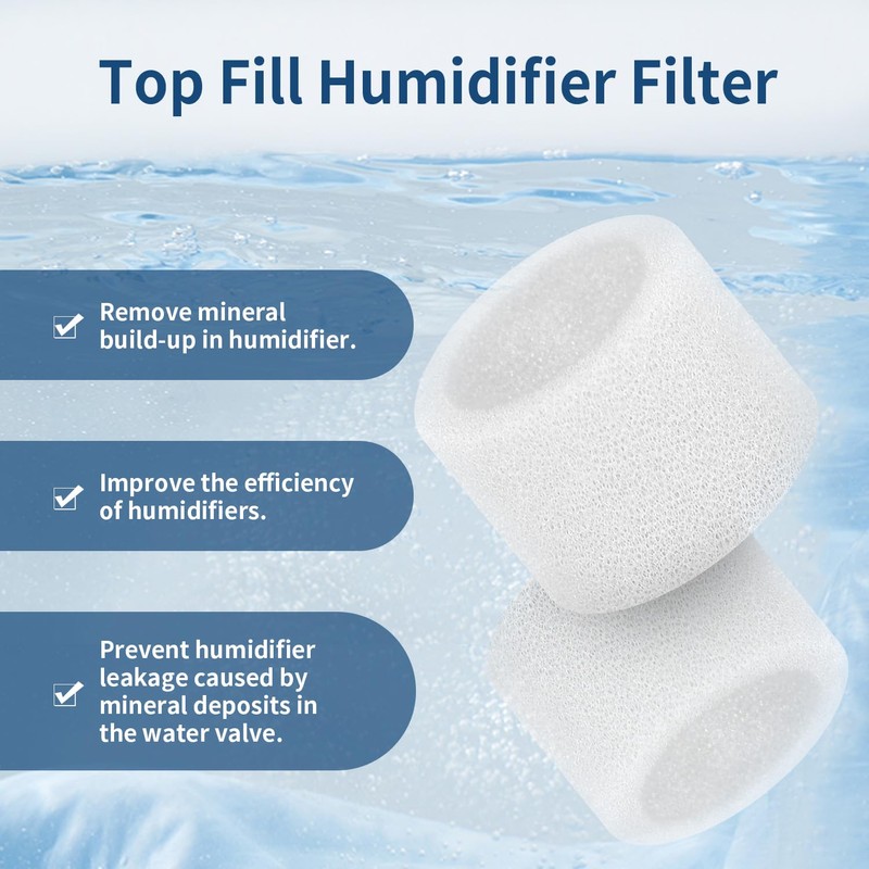 30-Pack Top Fill Humidifier Replacement Filter Compatible with LEVOIT Humidifiers