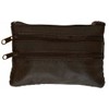 100% Genuine Leather Change Purse Brown #92801