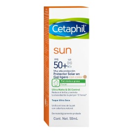 Protector Solar Cetaphil Sun Ultra Matte Oil Control Color 50fps Gel 50ml