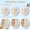 Parakeet Nesting Box Transparent Design, Natural Wood Bird Nest Breeding