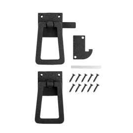 Everbilt Gate Latch Heavy Duty Slate Grey Ring Latch with Rust Defender