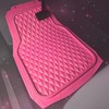 CAR PASS Heavy Duty Rubber Hot Pink Car Floor Mats