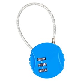 JDXun Combination Lock, Luggage Lock, Suitcase Lock, Combination Lock, Padlock, Wire Travel Suitcase Lock, 3-Digit Security Lock for Suitcase, Luggage, Locker (Blue)