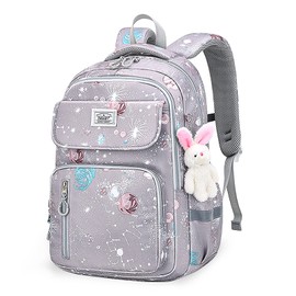 ZYUPHY School Backpack Girls Boys 3-6 Class Children's Backpack Primary School Children's Backpack Waterproof Multiple Pockets School Bag Large Capacity Ergonomic Design School Daypack, Starry sky