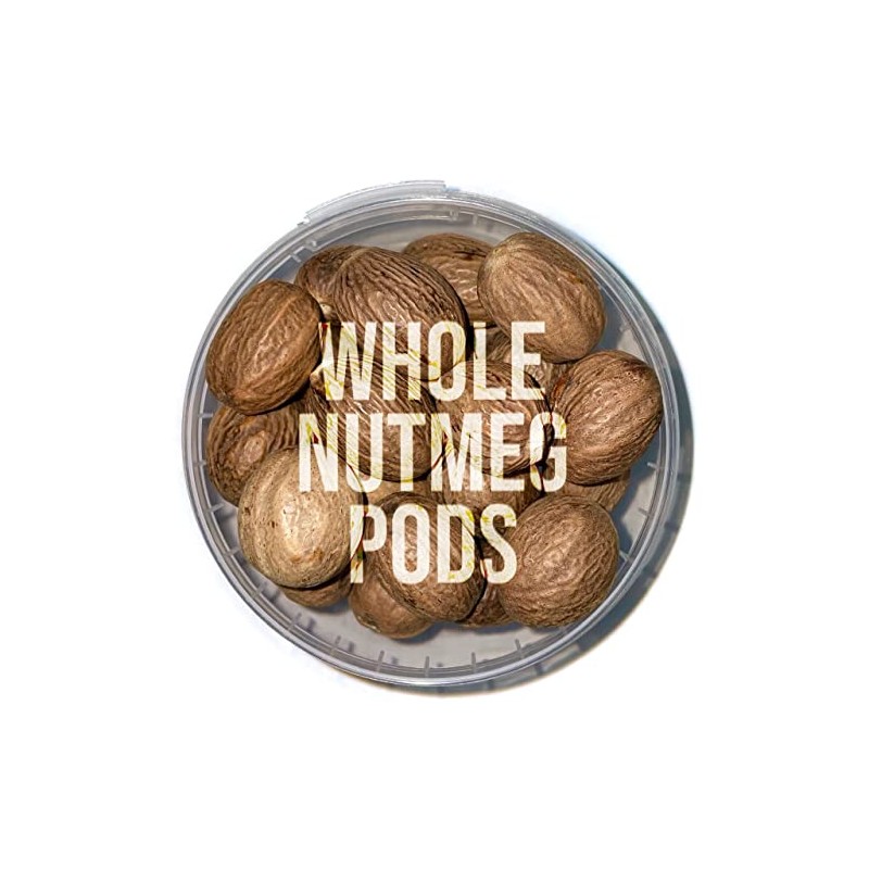 Whole Nutmeg Pods Spice, New Crop (20 pods)- 100g