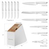 Diamosteel White Knife Set, 13 Pieces Knife Block Set with