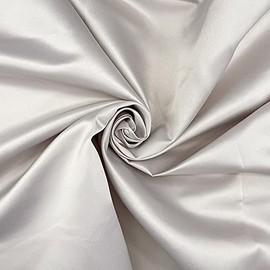 Superior Dull Duchess Bridal Satin Wedding Dress Eveningwear Fabric - Silver (Per Metre)