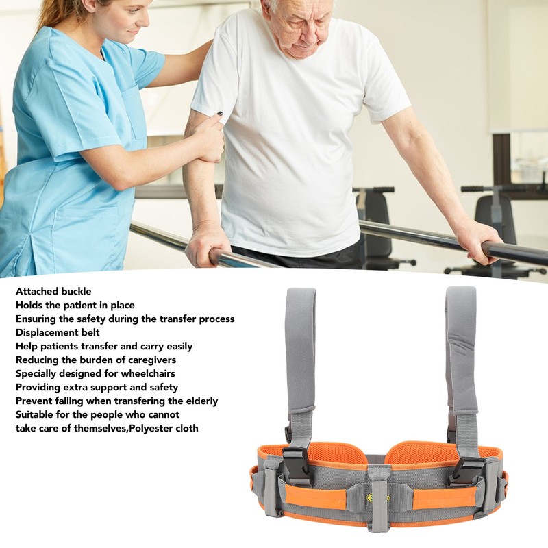 Elderly Transfer Gait Belt Buckle Closure Thickened Strap Safety Gait