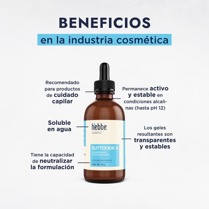 Hebbe - Suttocide A Conservador de Amplio Espectro para Cosméticos,