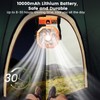 BINUYASHA Camping Fan With 8 Speeds, 10000mAh Battery Operated Fan