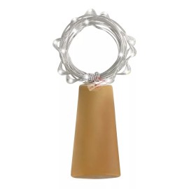 J.H COMPANY Guirnalda Tipo Corcho 20 Luces Led Cable Decoracion 2 Metros Luz Blanco Frío