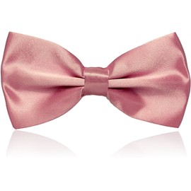Best Item: Bowtie, Men's, Kids, Plain, Assorted Colors, Bowtie, Wedding, One-Touch Attachment, Ribbon, 11 light pink