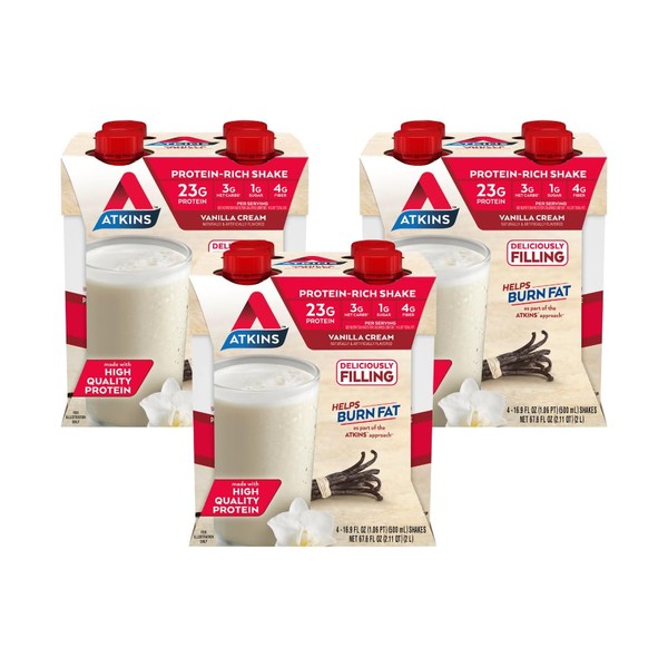 Atkins Atkins Vanilla Cream Meal Size Protein Shake, 23g Protein,